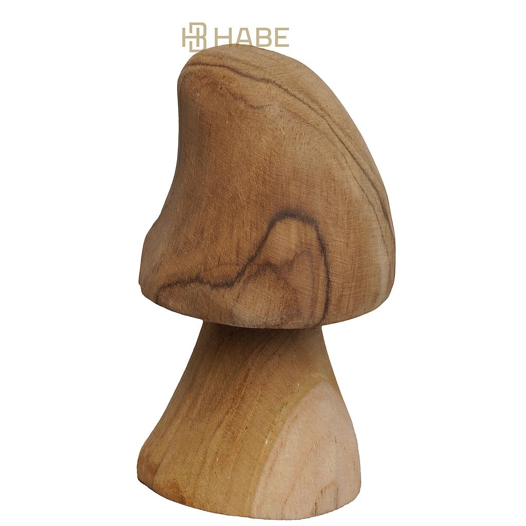 Mushroom Teak 8x8x10 cm Natural