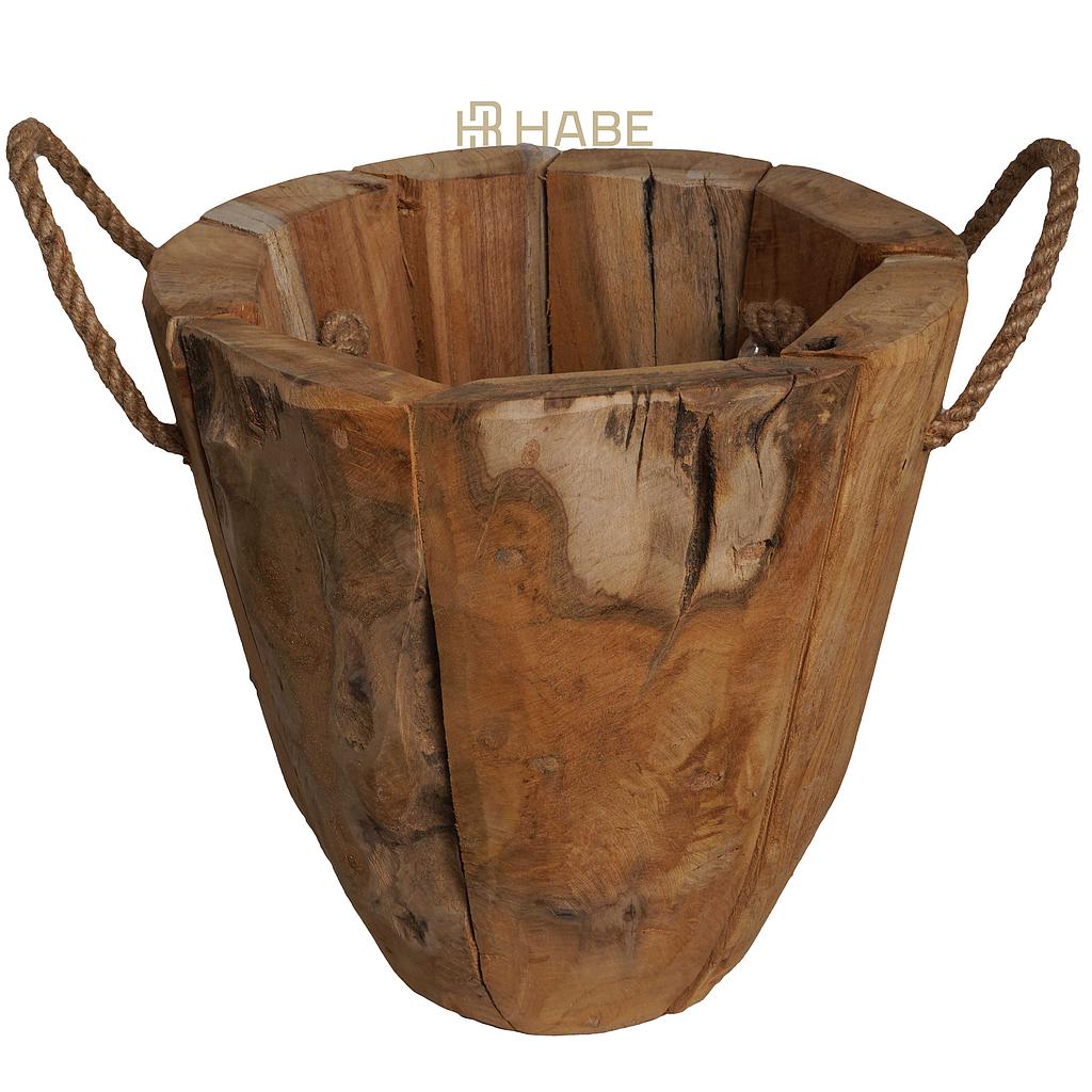 Planter with Handle 40x40x40 cm Natural