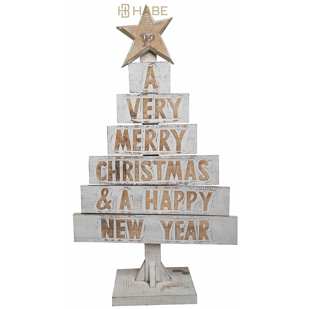 Christmas Tree Planter Wood 49x15x90 cm White