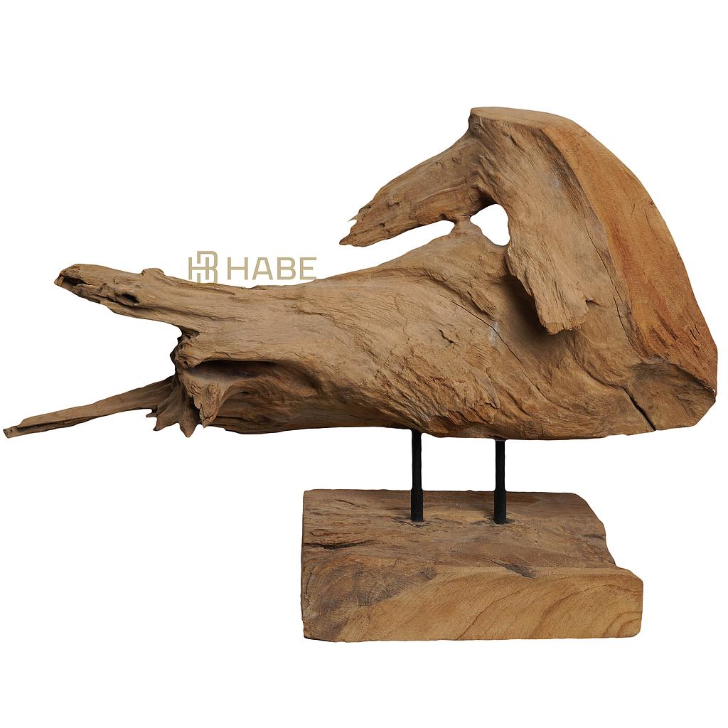 Root on Foot Teak 38x14x30 cm Natural