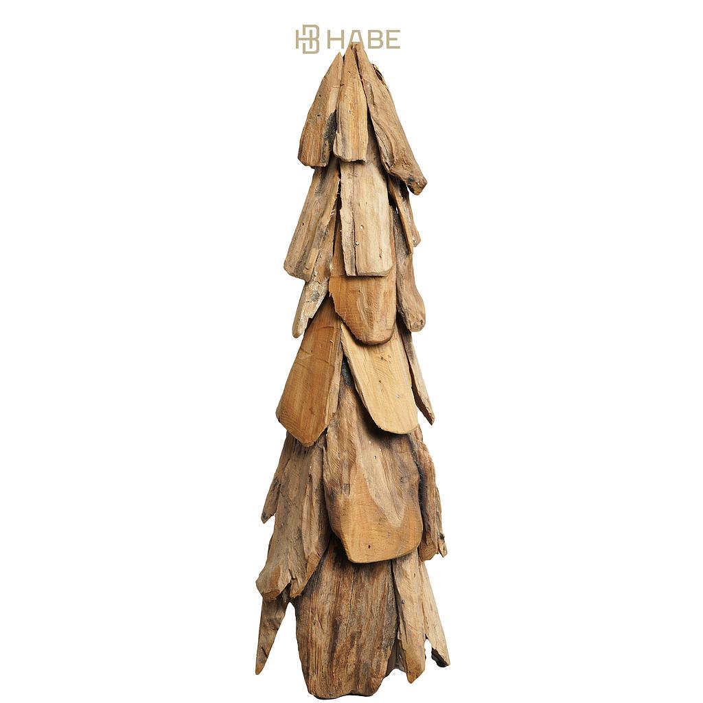 Christmas Tree XS Teak 13x13x30 cm Natural