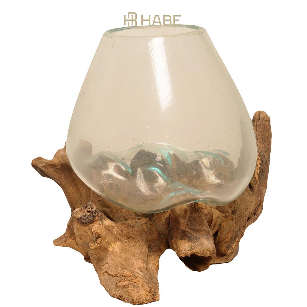 Root with Glass ca. 48x48x43 cm Natural