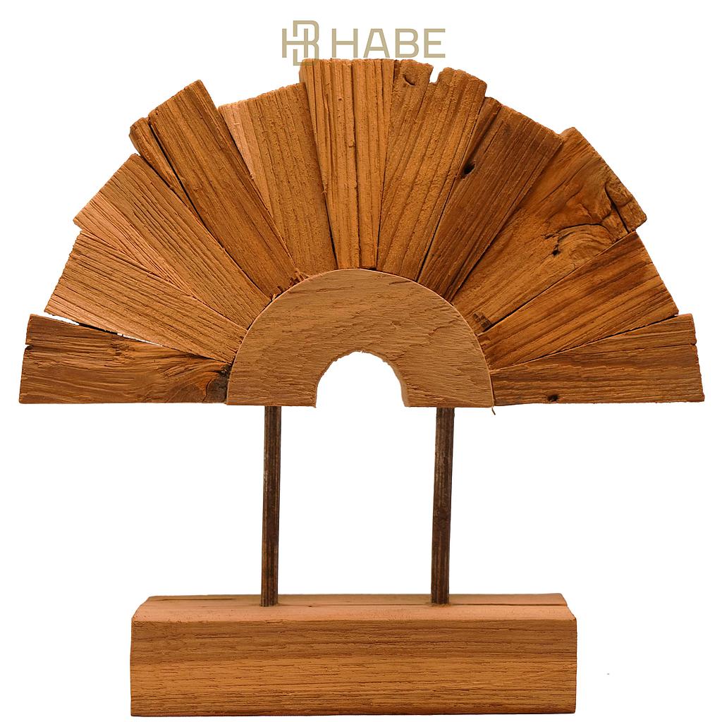 Recycle Teak Deco on Stand L 58x9x58 cm Natural
