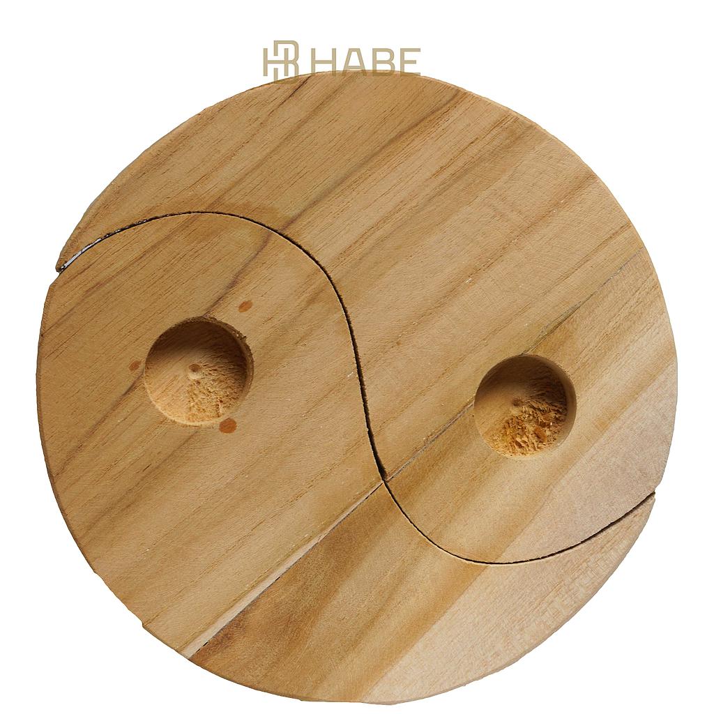 Tealight Round 18x18x4 cm Natural