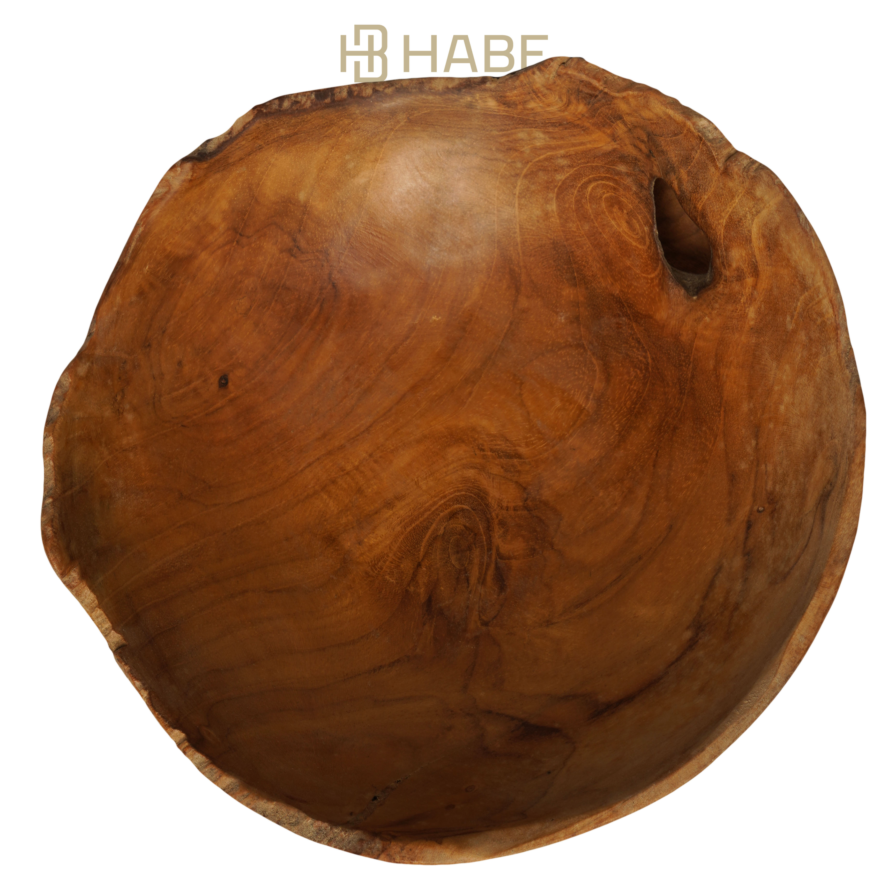 Teak bowl with thin edge S dia15x6cm