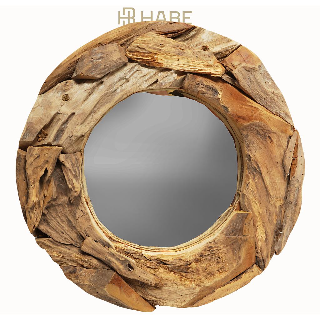 Driftwood Mirror teak 38x38x5 cm Natural
