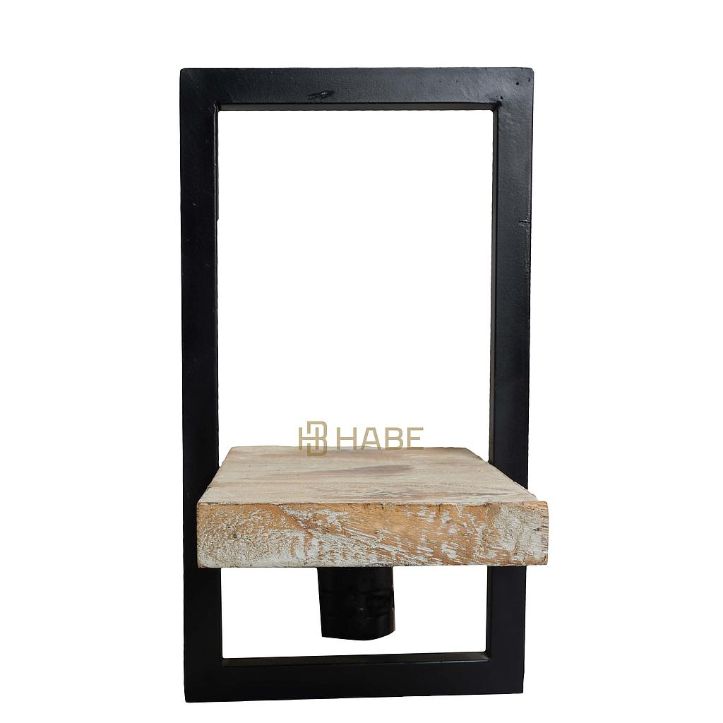 Shelve on Iron Frame 19x25x34 cm Natural