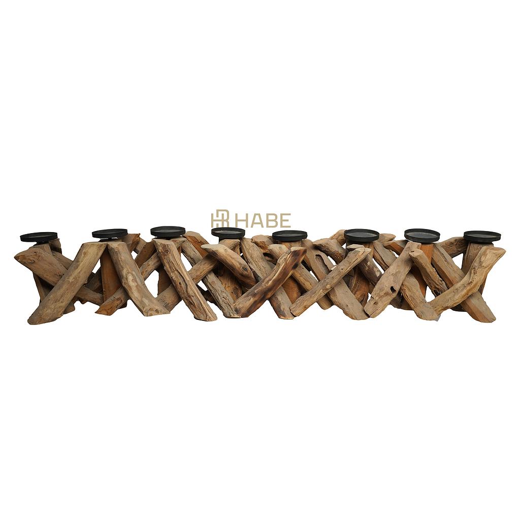 Candle Holder Driftwood 110x20x20 cm Natural