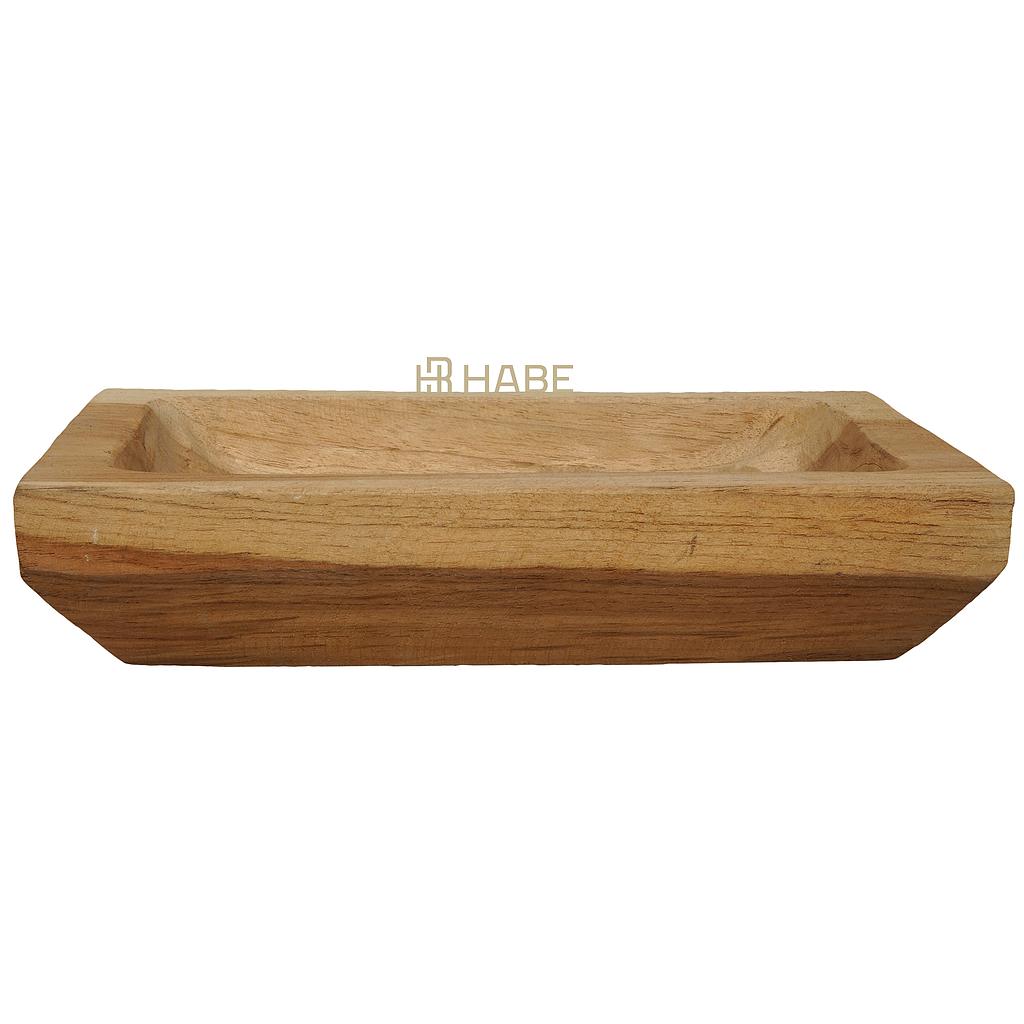 Plate rectangular 24x16x5 cm Natural