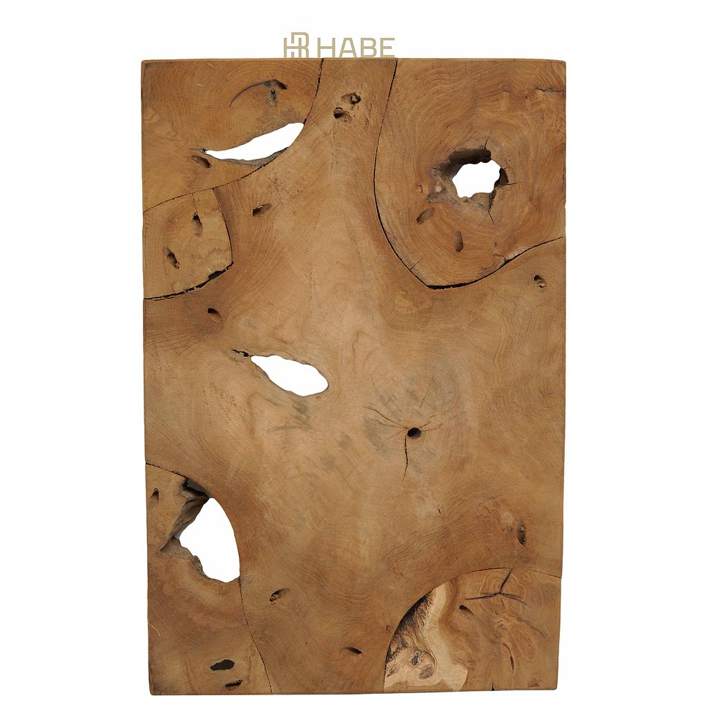 Wall Art Teak 58x38x4 cm Natural