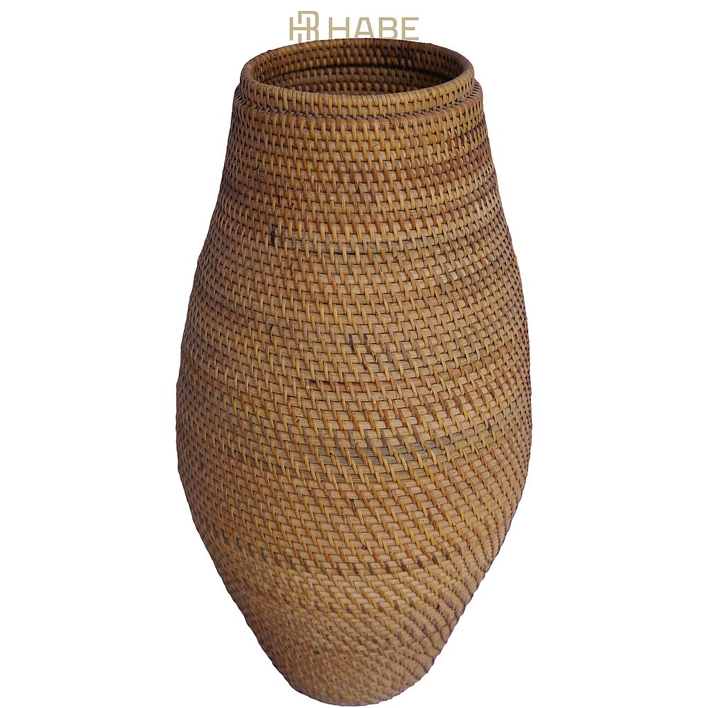 Vase Rattan Ellipse 30x30x60 cm Natural