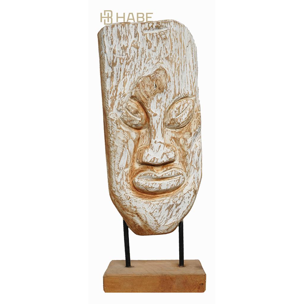 Mask on Stand Teak Natural WW