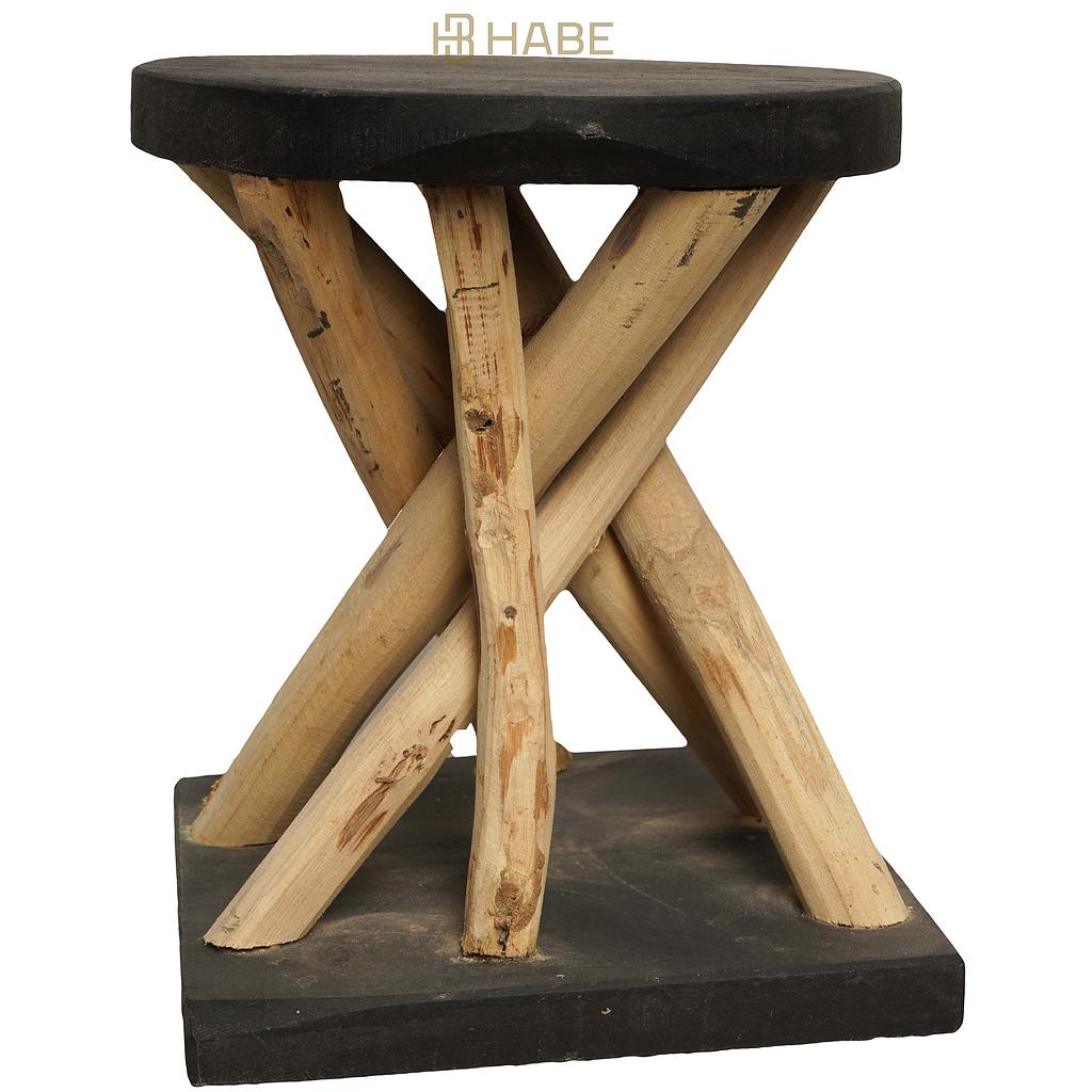 Side Table Erosion Wood  Natural/Black