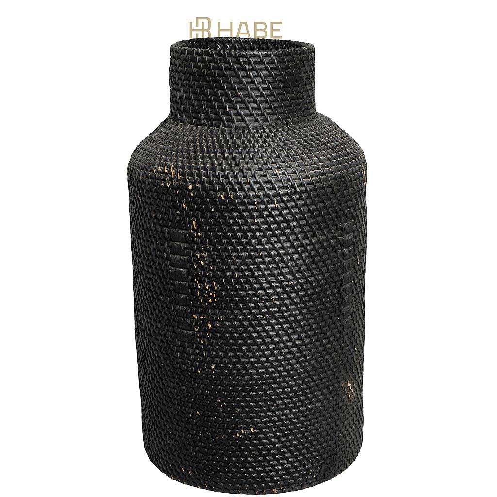 Vase Rattan Black Wash