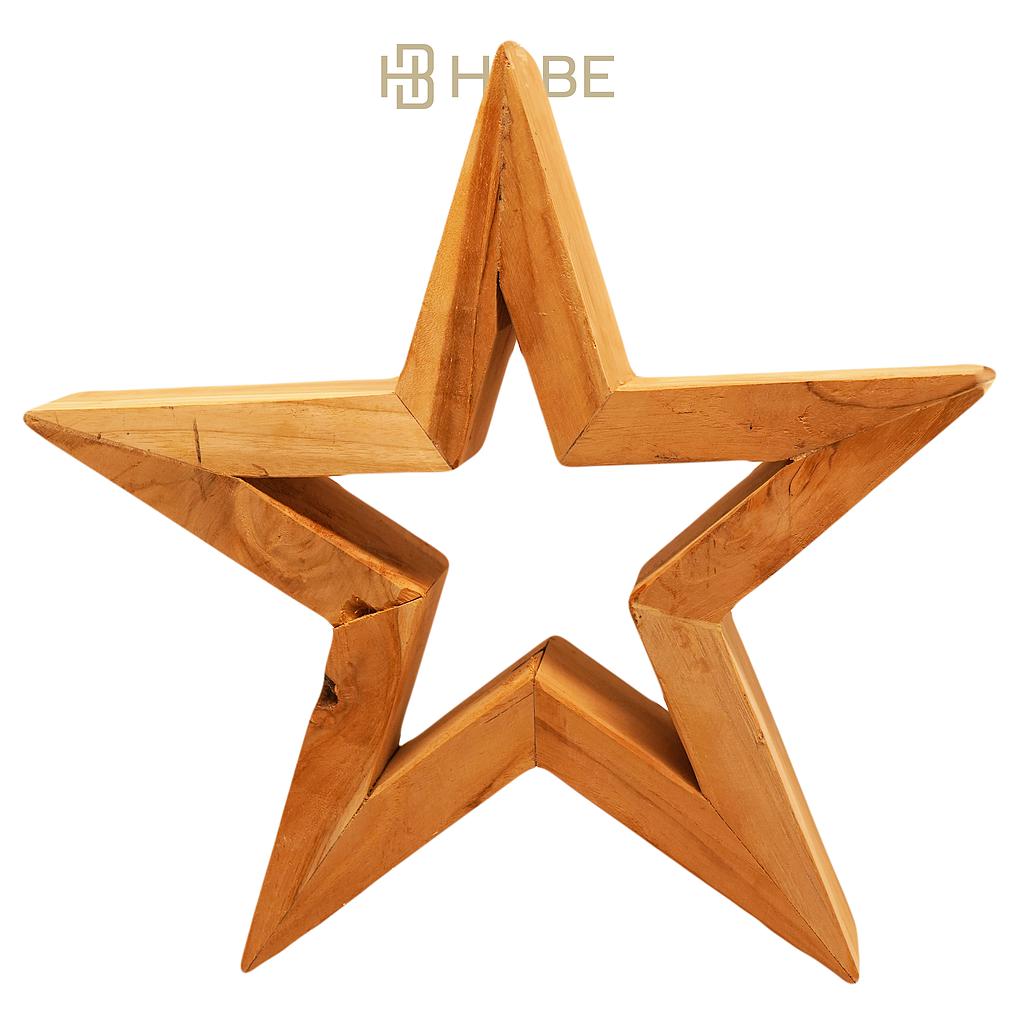 Teak Wood Star Natural