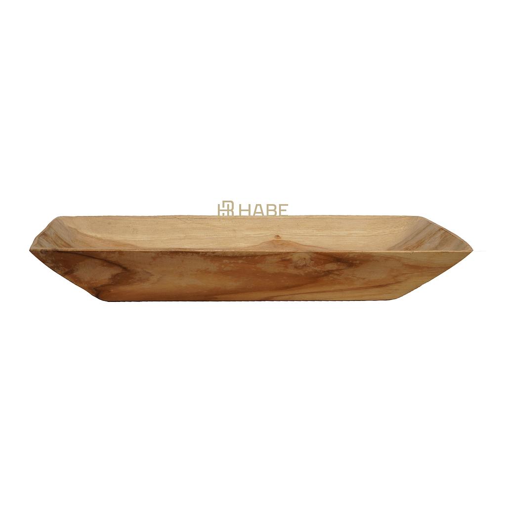 Teak Tray Rectangular Waxed Natural
