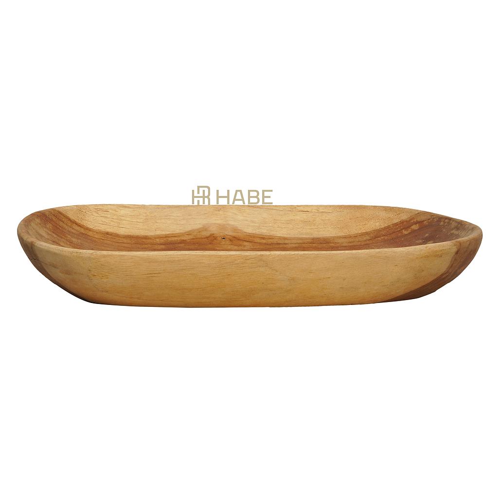 Teak Plate Oval Natural
