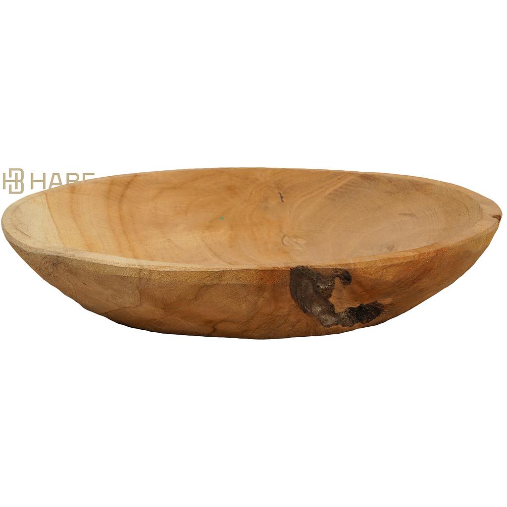 Teak Plate Round Natural