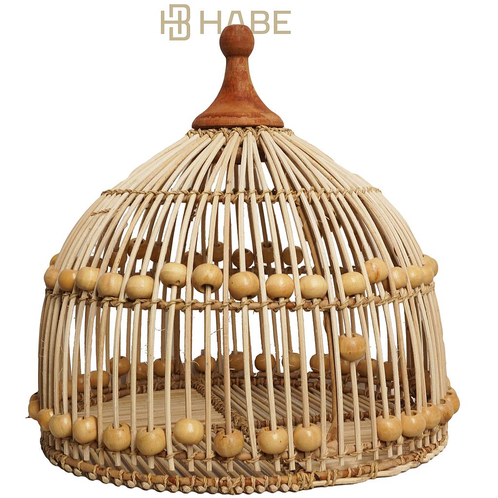 Rattan Food Cover 26x26x25 cm Natural