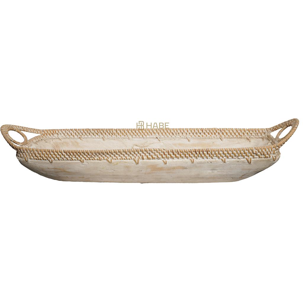Plate Oval 58x15x10 cm White Wash