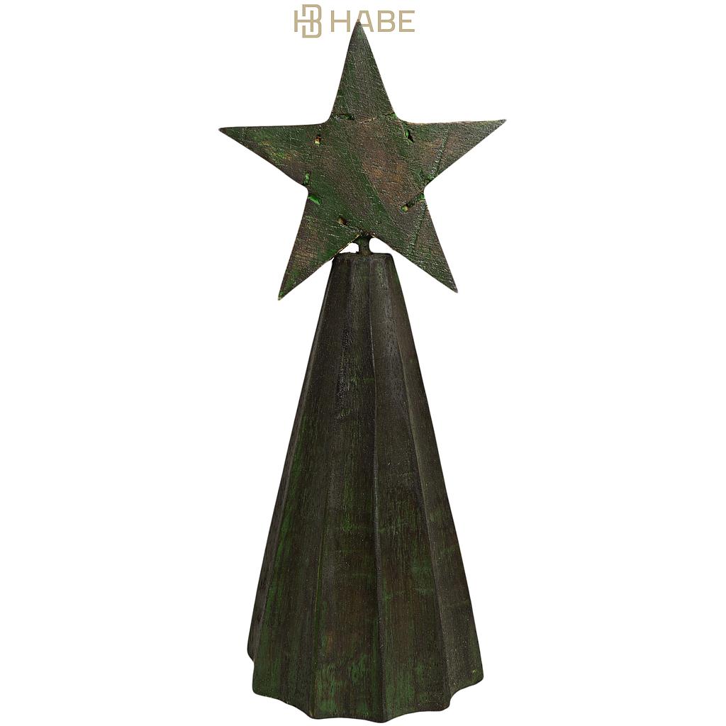 Christmas Tree Albizia with Star 9x9x22 cm Black Green