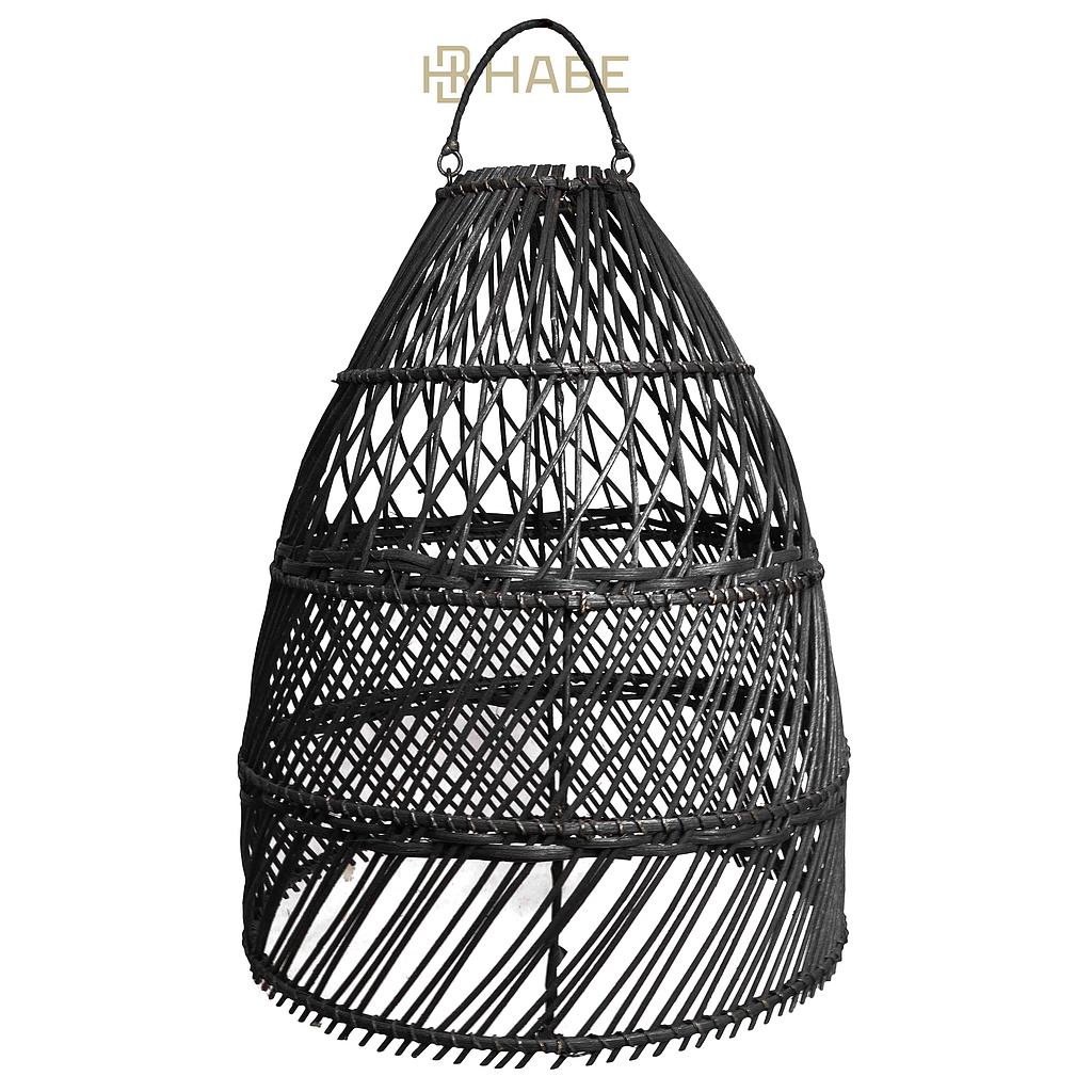 Rattan Lampshade B S 29x29x36 cm Black