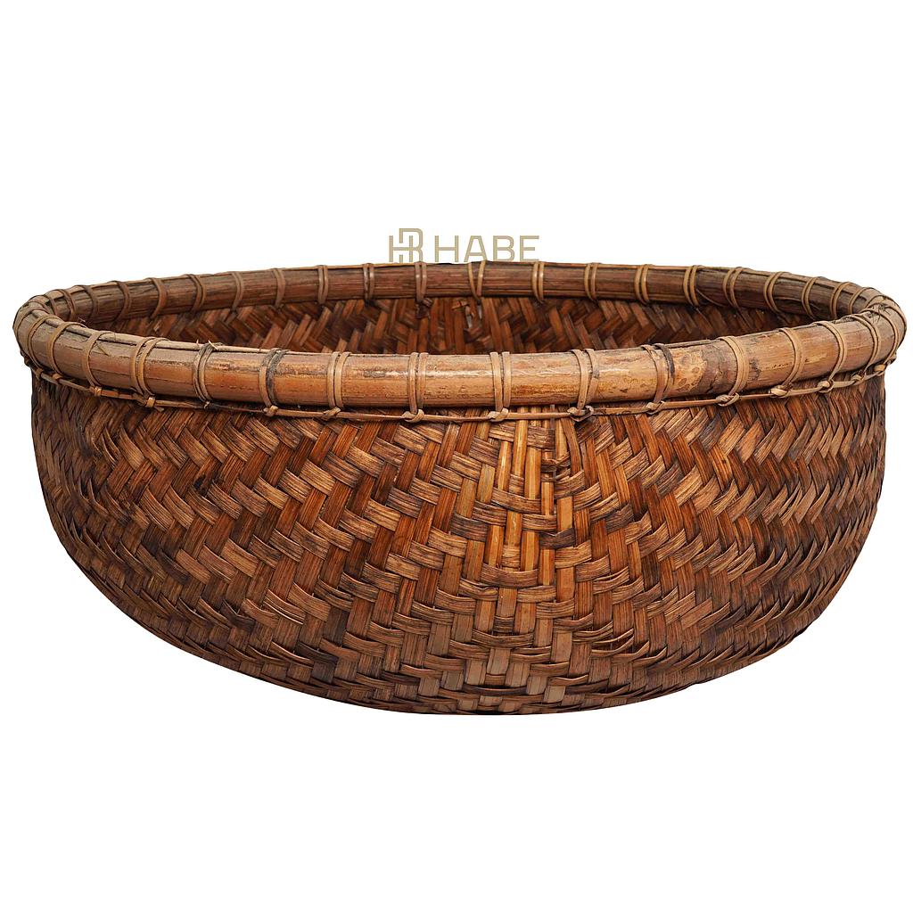 Basket Bamboo 38x38x17,5cm Brown