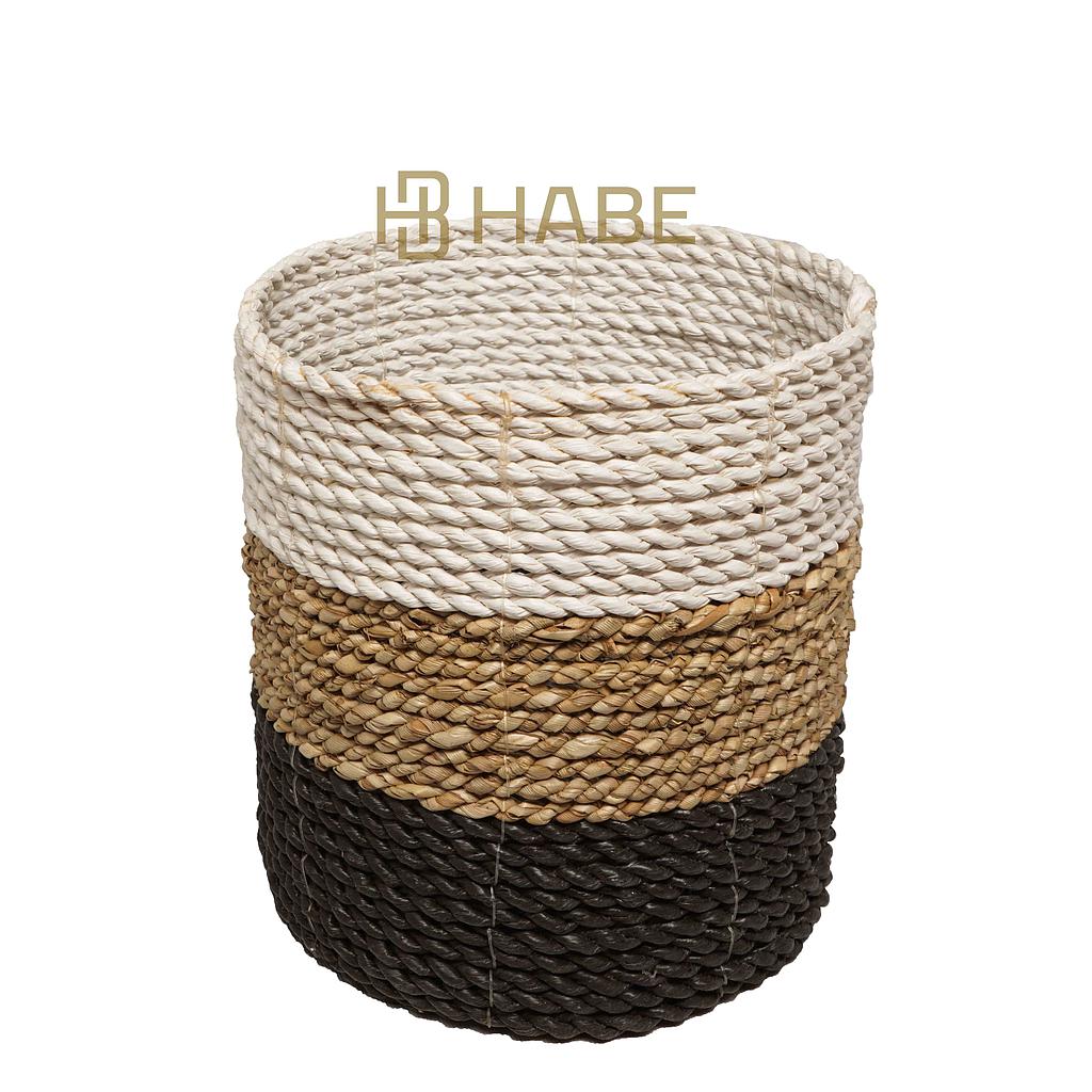 Basket Seagrass Rafia 15x15x14cm/17x17x16cm/20x20x29 cm Multi