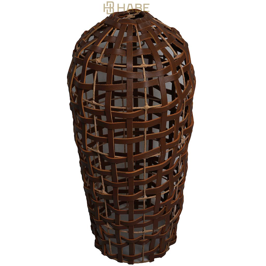 Leather Lampshade 26x26x57 cm Natural