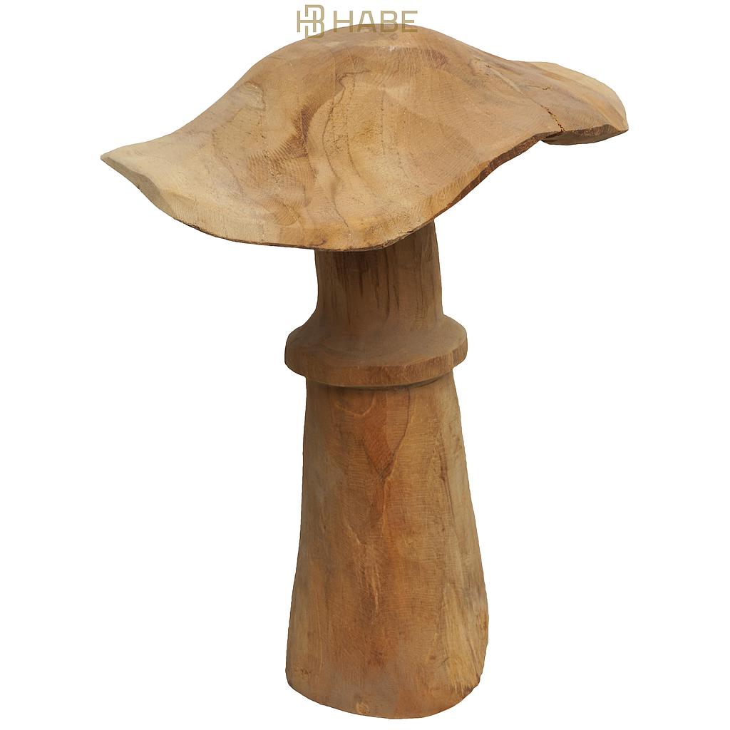 Teak Toadstool Mushroom 24x24x35 cm Natural