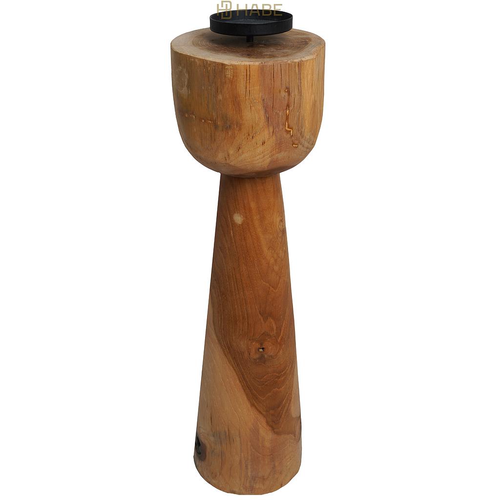 Teak Candle Holder  18x18x58 cm Natural Oiled