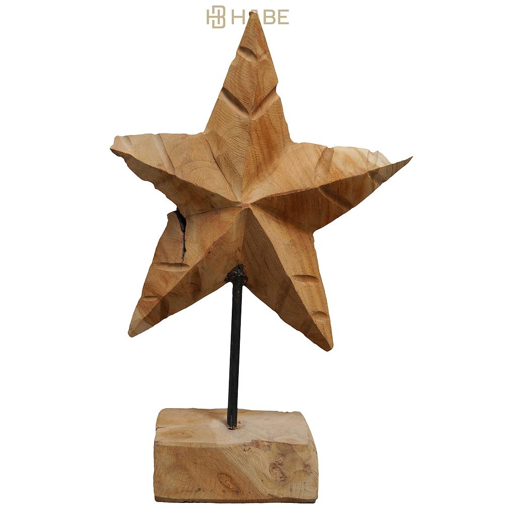 Star on Stand 23x12x36 cm Natural