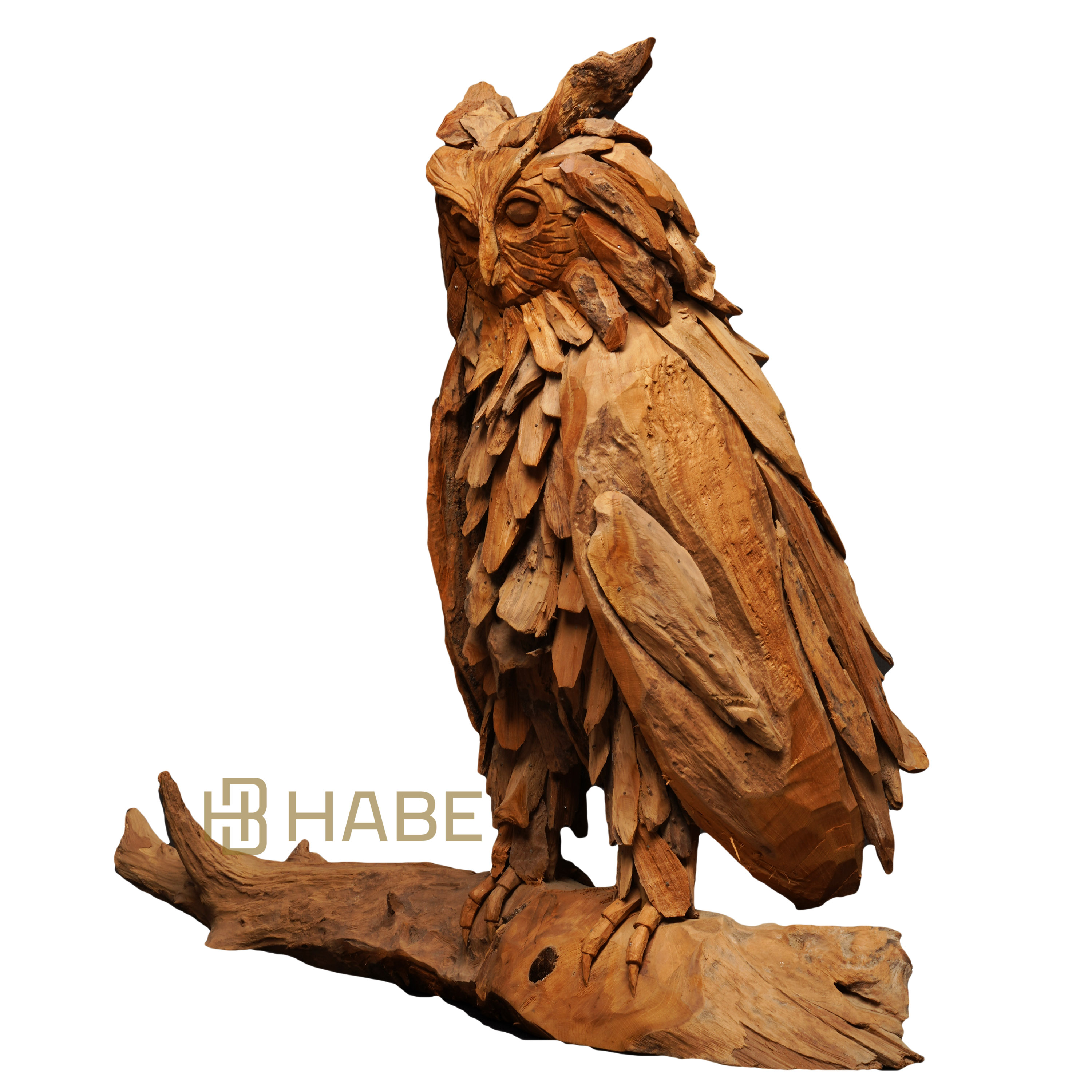 Erosionwood owl XL 150 cm Natural