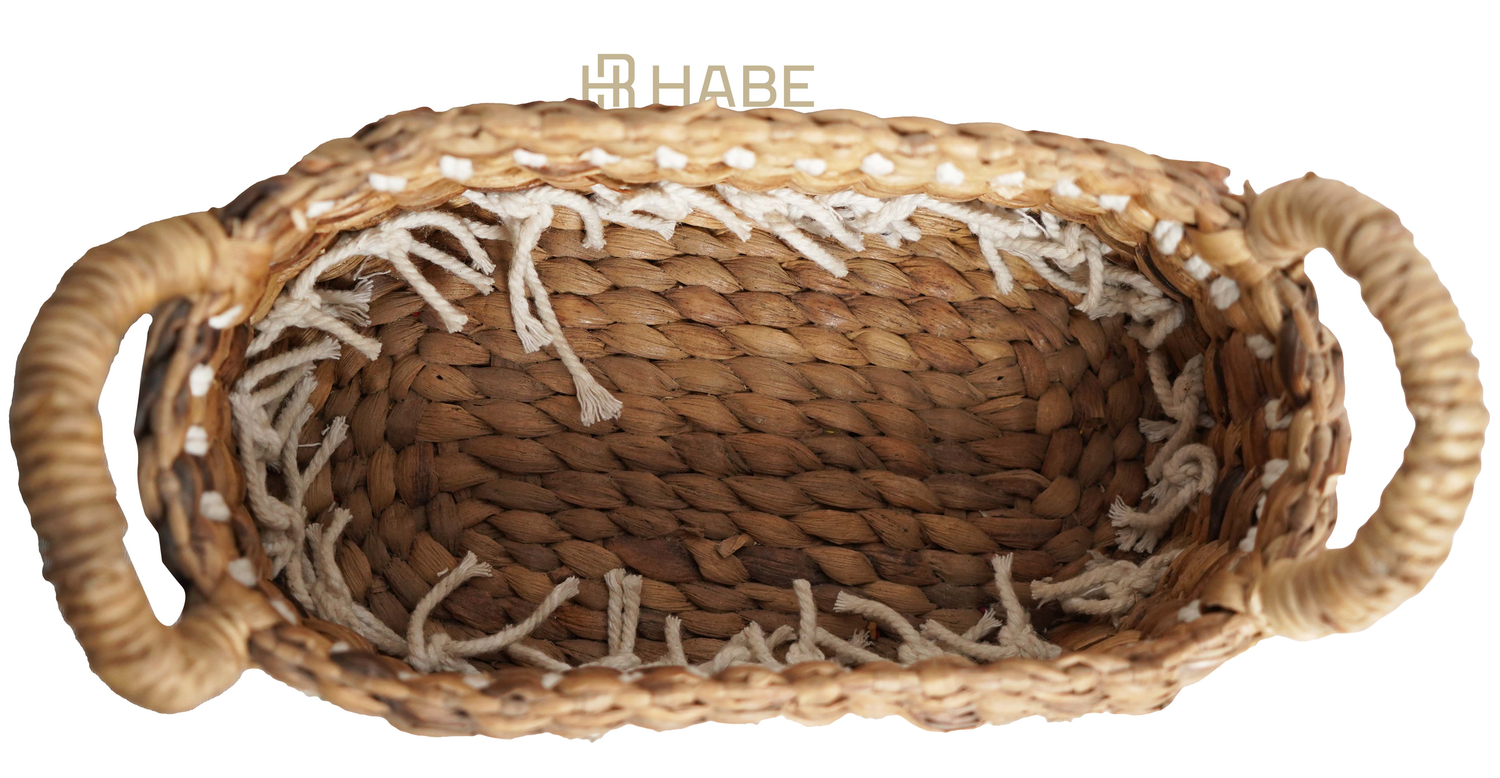 Water Hyacinth Basket 30x15x17 cm Natural